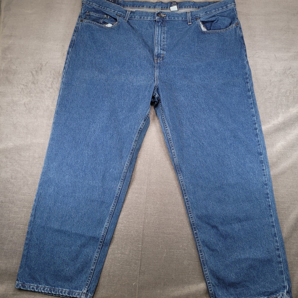 Faded Glory Mens Relaxed Fit Jeans 48x30 Medium Wash Blue Denim NEW